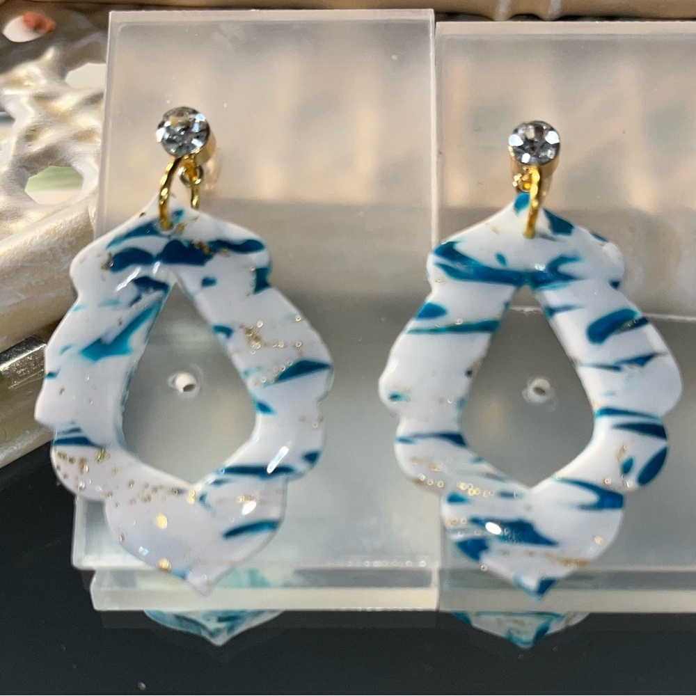 Handmade polymer clay earrings